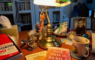 picture of books named in blog